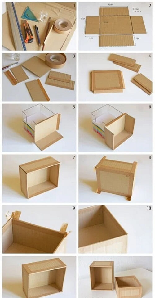آموزش ساخت جعبه کادو با مقوا
