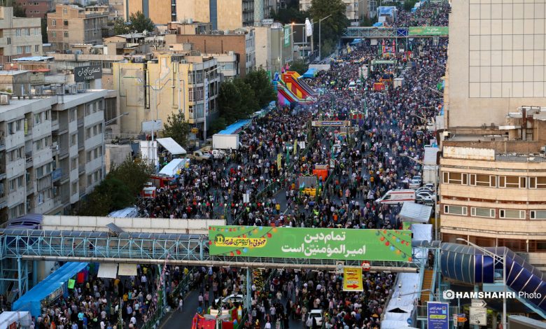 حدود ۴.۵ میلیون نفر در پیاده روی عید غدیر استان تهران حضور داشتند