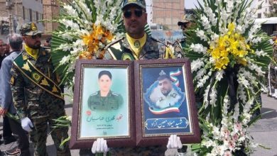 تشییع باشکوه ۲ شهید ناجا در بهارستان میان فریادهای "مرگ بر اسرائیل"