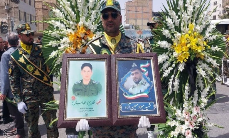 تشییع باشکوه ۲ شهید ناجا در بهارستان میان فریادهای "مرگ بر اسرائیل"