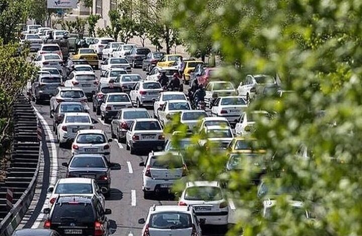 ترافیک سنگین در آزادراه تهران-قم